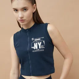 Kappa Women Typography Printed Pockets T-shirt-image-69