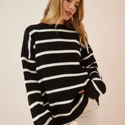 Happiness istanbul Women Striped Pullover-picture-27