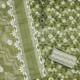 Panzora Printed Unstitched Dress Material image 4