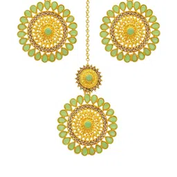 Women Click Gold Plated Artificial Stone-Studded Jewellery Set-picture-19