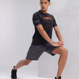 HRX by Hrithik Roshan Brand Logo Print Rapid-Dry Training T-shirt-picture-36
