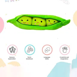 LITTLE GINNIE Kids Pure Cotton Soft & Cushy Peas In The Pods Soft Toy image 5