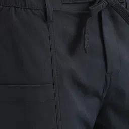 Banana Club Men Solid Drawstring Panel Regular Fit Cargos Trousers image 5