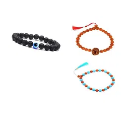 Divine souvenirs Unisex Set Of 4 Artificial Beaded Elasticated Bracelets-picture-32