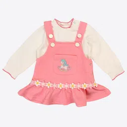 CUTECUMBER Girls Pinafore Long Frock & T Shirt Clothing Set image 2