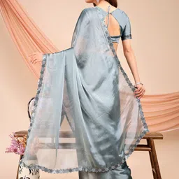 Leelavati Embroidered Organza Saree image 3