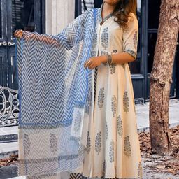 Moda Rapido Women Ethnic Motifs Printed Regular Kurta with Trousers & With Dupatta-picture-42