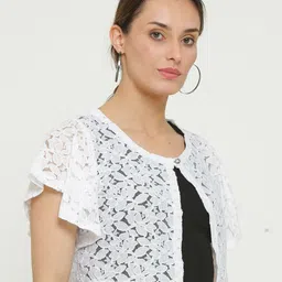 APR GLOBAL Women Pack Of 2 Self Design Round Neck Cotton Shrug image 3