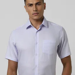 Van Heusen Men Spread Collar Solid Cotton Slim Fit Formal Shirt-image-69