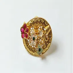 SAPRAA TRENDS Women Embellished Kundan Studded Adjustable Finger Ring-image-22