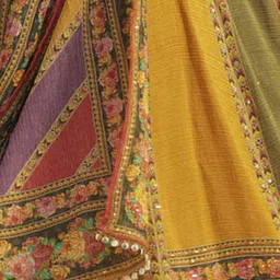 ODETTE Printed Sequinned Ready to Wear Lehenga Choli With Dupatta image 3