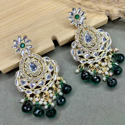 MONKDECOR Women Green Earrings-picture-41