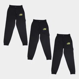 SuperBottoms Boys Pack Of 3 Printed Mid -Rise Joggers image 3