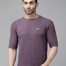 ATLANS Self Design Round Neck Regular Fit Polyester T-shirt-picture-41
