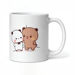 Mr UVD White Graphic Printed Matte Ceramic Mug-350ml image 2