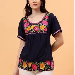 Cherimoda women Floral Embroidered Top-picture-39