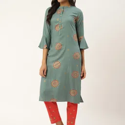 Anouk Women Floral Printed Regular Kurta with Trousers-picture-25