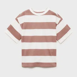 Mango Kids Boys Striped Drop-Shoulder Sleeves T-shirt-picture-51