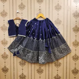 Sangria Girls Embellished V-Neck Flared Lehenga Choli-picture-50