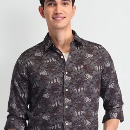 U.S. Polo Assn. Denim Co. Men Spread Collar Abstract Printed Cotton Slim Fit Casual Shirt-picture-17