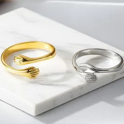 DressBerry Set Of 2 Adjustable Hug Finger Rings image 5