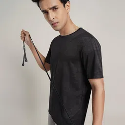 Ajile by Pantaloons Men Abstract Printed Round Neck Slim Fit T-shirt-picture-39