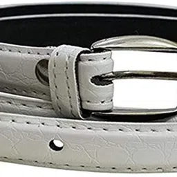 Women Casual White Artificial Leather Belt-image-8
