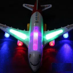 haulsale Musical AeroPlane Airbus Bump & Go Action Toy with Sound & Light-319 image 1