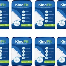 kindfit Disposable Underpads, 60x90 cm, 10 Pcs/Pack (Pack of 8) Adult Diapers Adult Diapers - L-picture-24