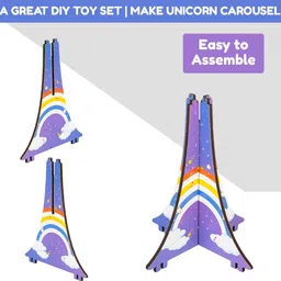 ratna's Unicorn Carousel Color Assemble & play Round & round, Merry go Round image 4