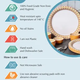 servewell Pack of 18 Melamin Buffet Set Twin Rnd - Zuri Dinner Set image 4