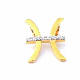 Bliss diamonds Pisces Pendant 18kt Diamond Yellow Gold Pendant-picture-28