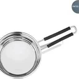 craftedcutlery Saucepan | Heavy Bottom | New Improved Handles for firmer Grip | Easy to Clean Sauce Pan 17 cm diameter 1 L capacity image 4