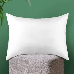 mfd home furnishing White 18x12 Inches Satin Cushion Insert image 2