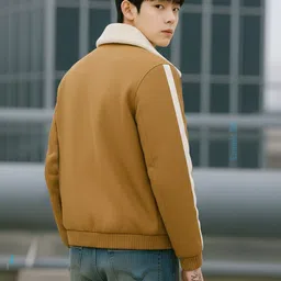 futse peno Men Striped Casual Jacket image 4