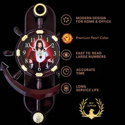 gangaram creation Analog 35 cm X 26 cm Wall Clock image 2