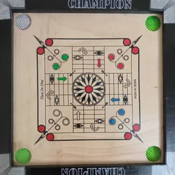 mavia 2 in 1 Ludo & Carrom 20 inches with Coins, Powder, Stricker, Ludo Tokens &Dice 50.8 cm Carrom Board image 1