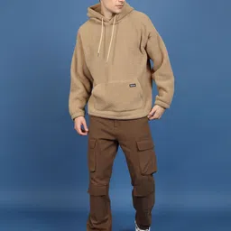 highlander Men Full Sleeve Solid Hooded Sweatshirt image 3