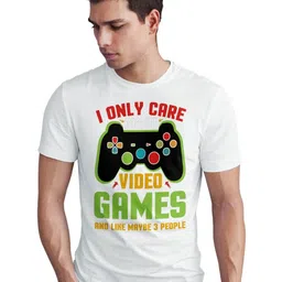 Seekbuylove Men Bio Finish Funny Gamer Round Neck Pure Cotton T-shirt image 2