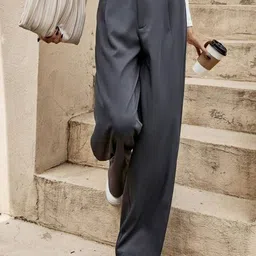 Next One Women Smart High-Rise Easy Wash Pleated Trousers-picture-37