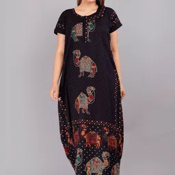 AAKARSHANA CREATION Women Printed Cotton Nightdress-image-82