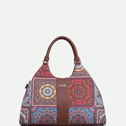ZOUK Women Geometric Printed Satchel Bag image 3