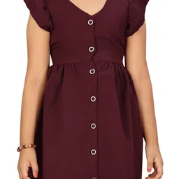 BAESD Girls Gathered Flutter Sleeve Fit & Flare Dress image 2