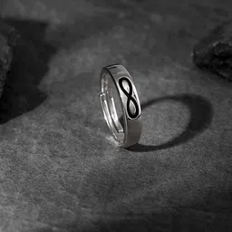 GIVA 925 Silver Eternal Connection Ring For Him Adjustable Indian 17-picture-42
