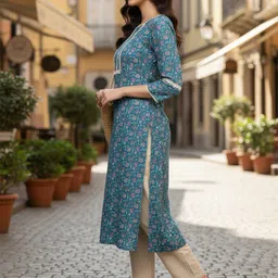 AADVIKA Women Floral Printed Kurta image 3