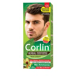 corlin Set Of 2 Herbal Permanent Hair Color Cream - 100 g Each - Brown image 2