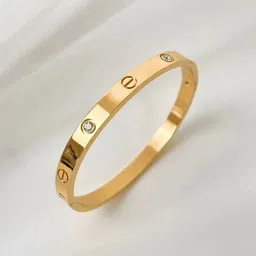 MEENAZ Women American Diamond Antique Gold-Plated Bangle-Style Bracelet-picture-19