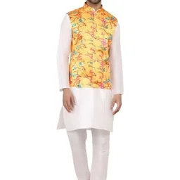 JEXI Men Regular Pure Silk Kurta with Pyjamas-picture-35