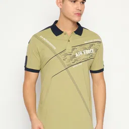 Duke Men Graphic Printed Polo Collar Cotton Slim Fit T-shirt-image-93