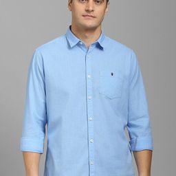 Louis Philippe Jeans Men Slim Fit Spread Collar Solid Cotton Casual Shirt-picture-22